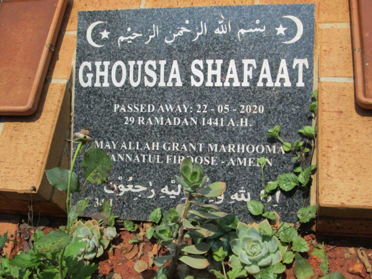 SHAFAAT Ghousia -2020
