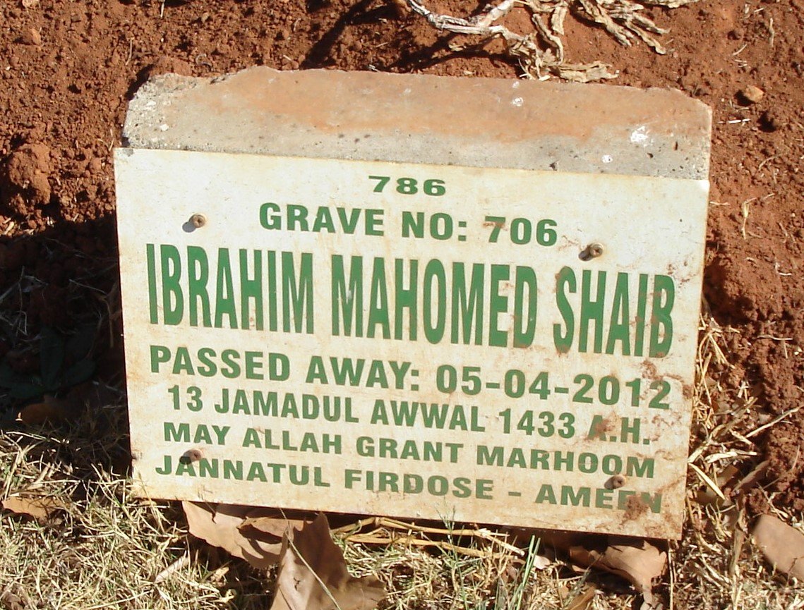 SHAIB Ibrahim Mahomed -2012