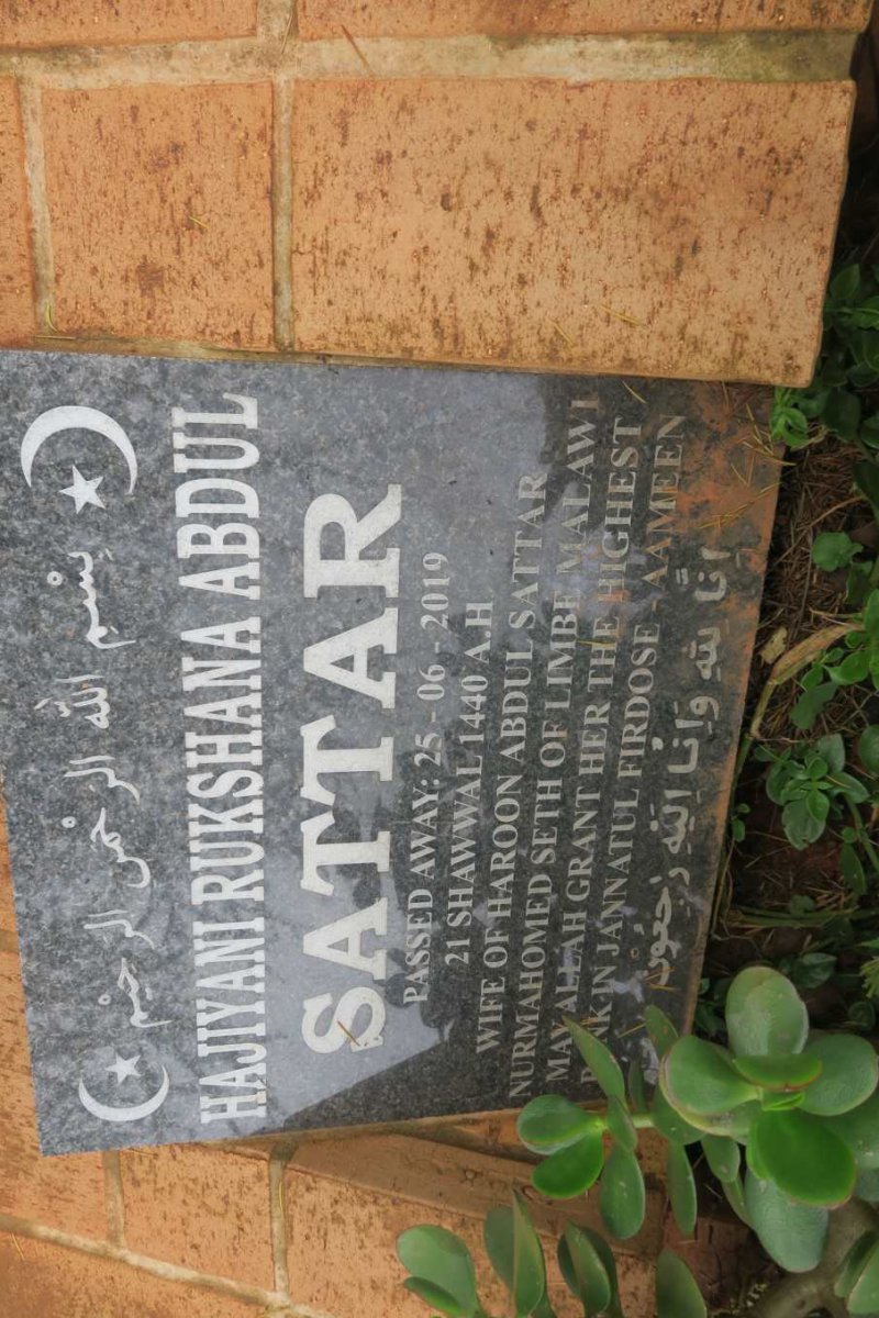SATAR Hajiyani Rukshana Abdul -2019