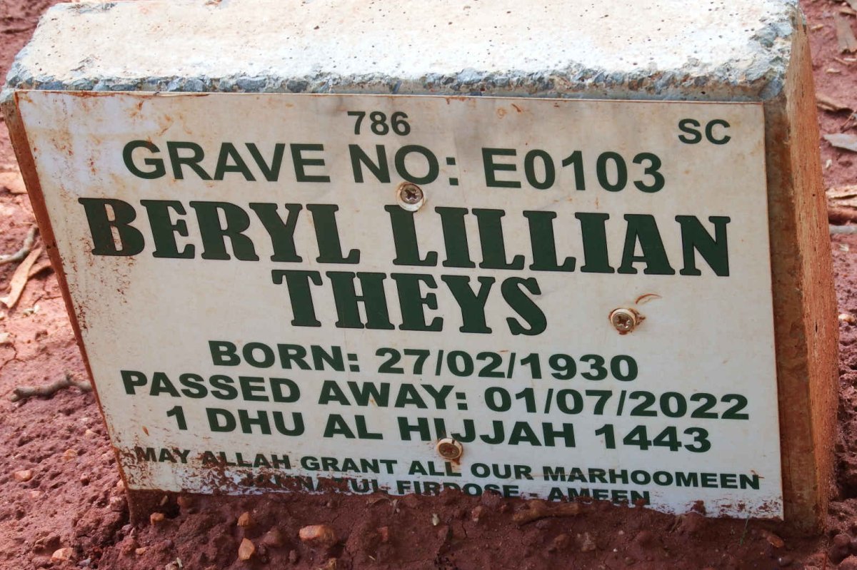 THEYS Beryl Lillian 1930-2022