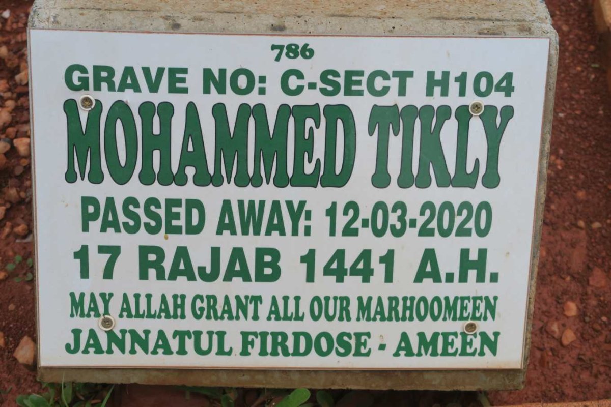 TIKLY Mohammed -2020