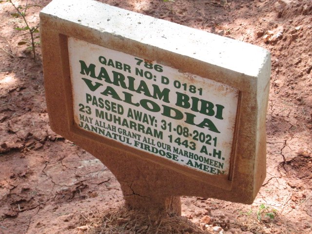 VALODIA Mariam Bibi -2021