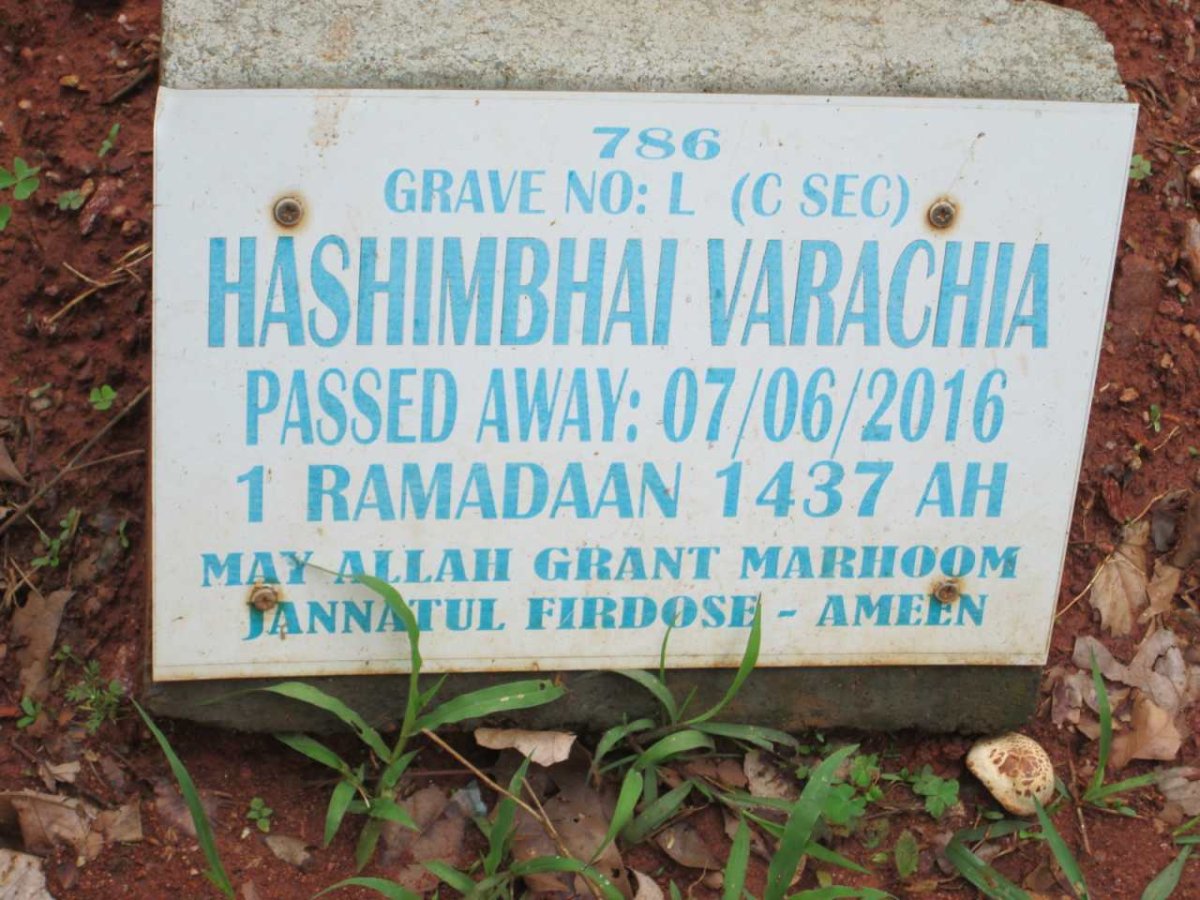 VARACHIA Hashimbhai -2016