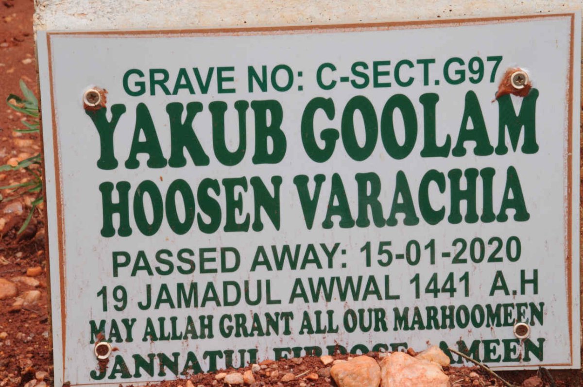 VARACHIA Yakub Goolam Hoosen -2020