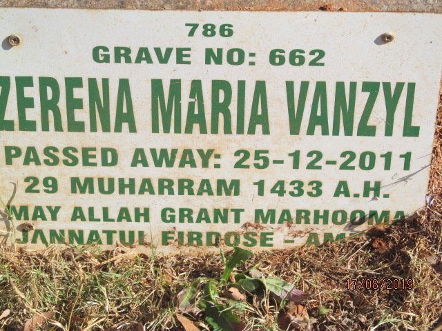 VANZYL Zerena Maria -2011