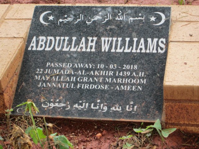 WILLIAMS Abdullah -2018
