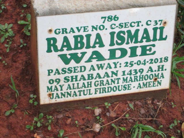 WADIE Rabia Ismail -2018