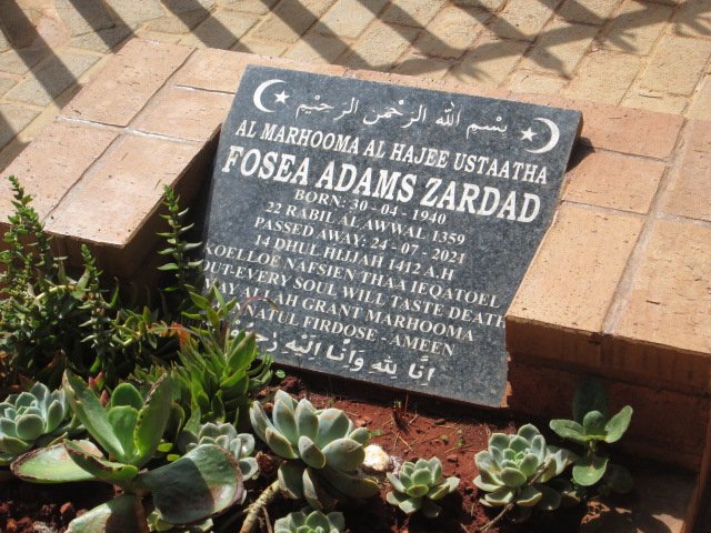 ZARDAD Fosea Adams 1940-2021