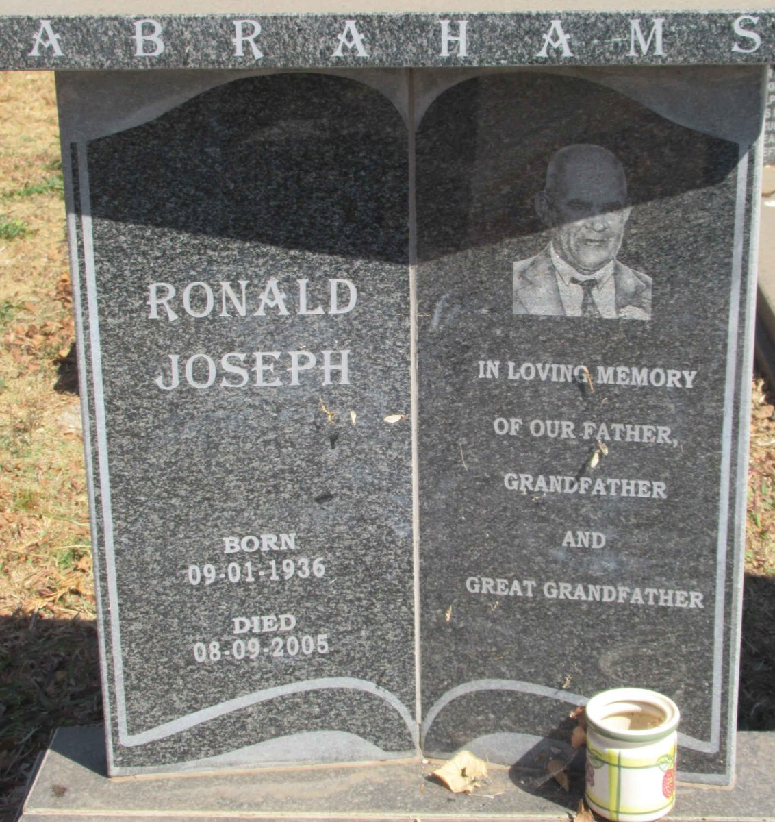 ABRAHAMS Ronald Joseph 1936-2005