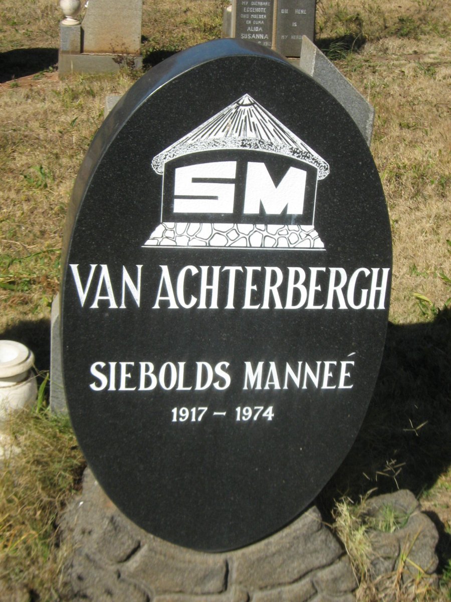 ACHTERBERGH Siebolds Manneé, van 1917-1974