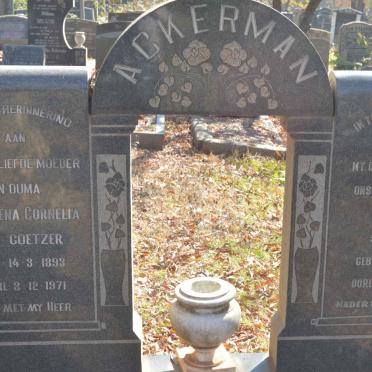 ACKERMAN Jan Simon 1899-1964 &amp; Magdalena Cornelia COETZER 1893-1971