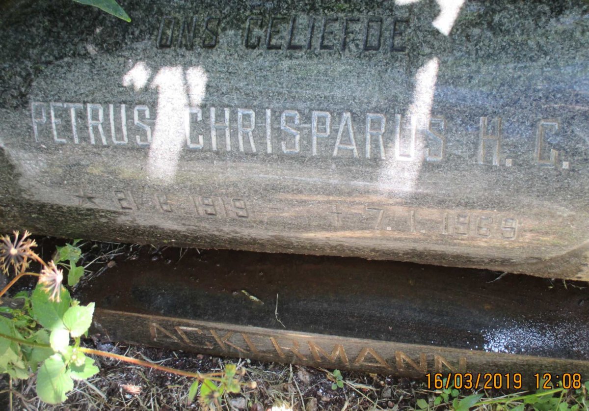ACKERMANN Petrus Chrisparus H.C. 1919-1965