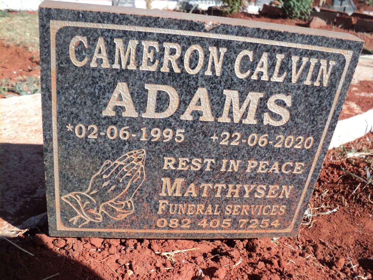 ADAMS Cameron Calvin 1995-2020
