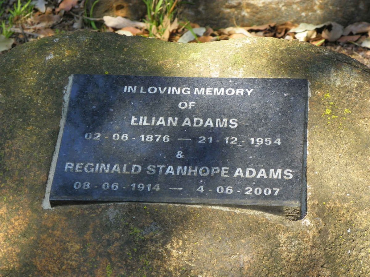 ADAMS Reginald Stanhope 1914-2007 :: ADAMS Lilian 1876-1954