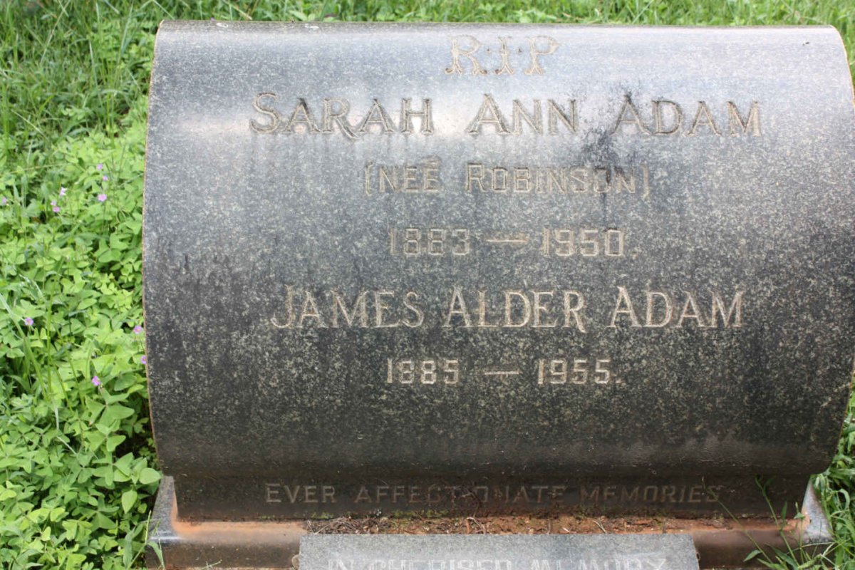 ADAM James Alder 1885-1955 &amp; Sarah Ann ROBINSON 1883-1950 :: PIPER James Kevin 1949-1971