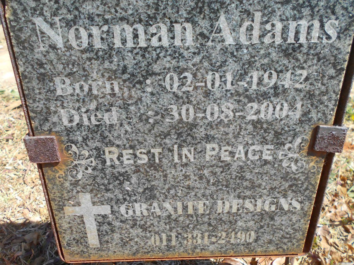 ADAMS Norman 1942-2004