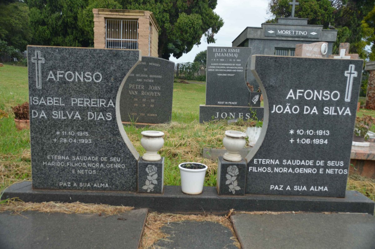 AFONSO Joao Da Silva 1913-1994 &amp; Isabel Pereira Da Silva Dias 1915-1993