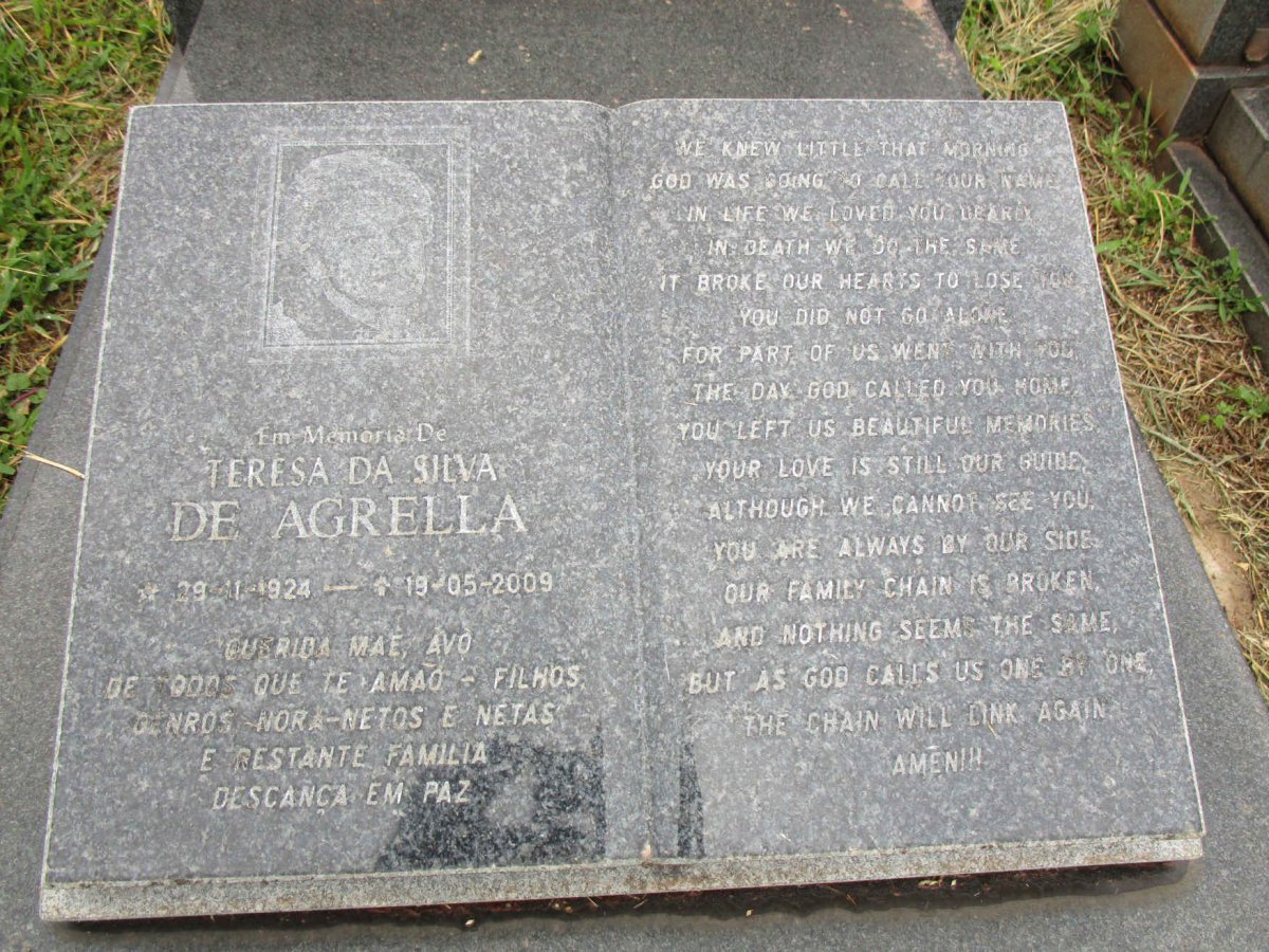 AGRELLA Teresa Da Silva, de 1924-2009