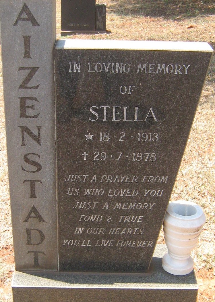 AIZENSTADT Stella 1913-1978