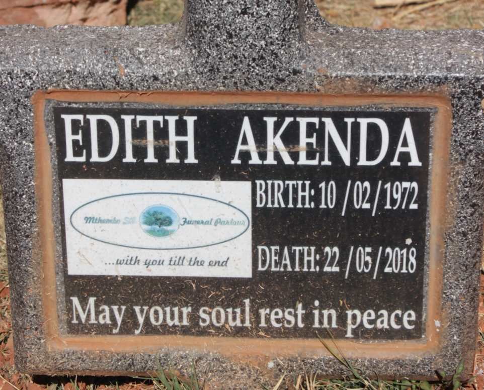 AKENDA Edith 1972-2018