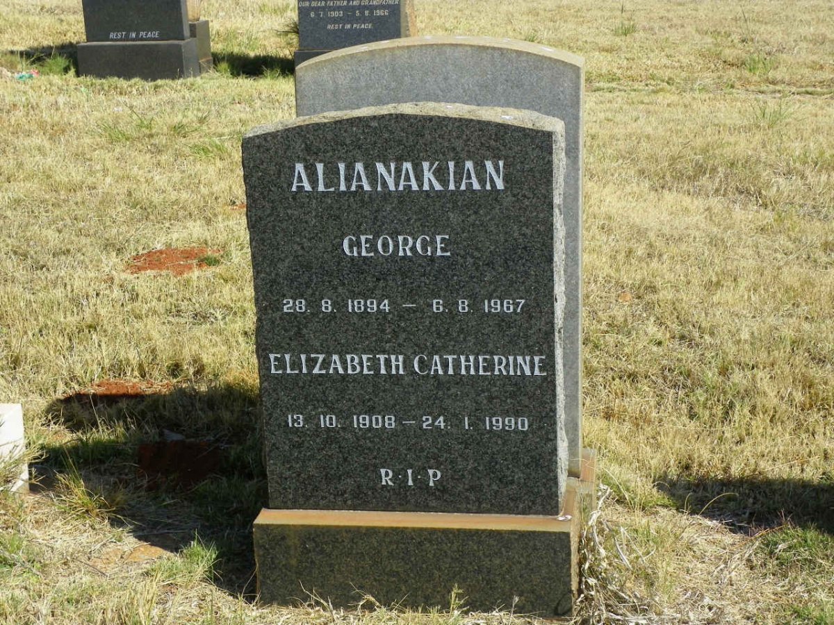 ALIANAKIAN George 1894-1967 &amp; Elizabeth Catherine 1908-1990