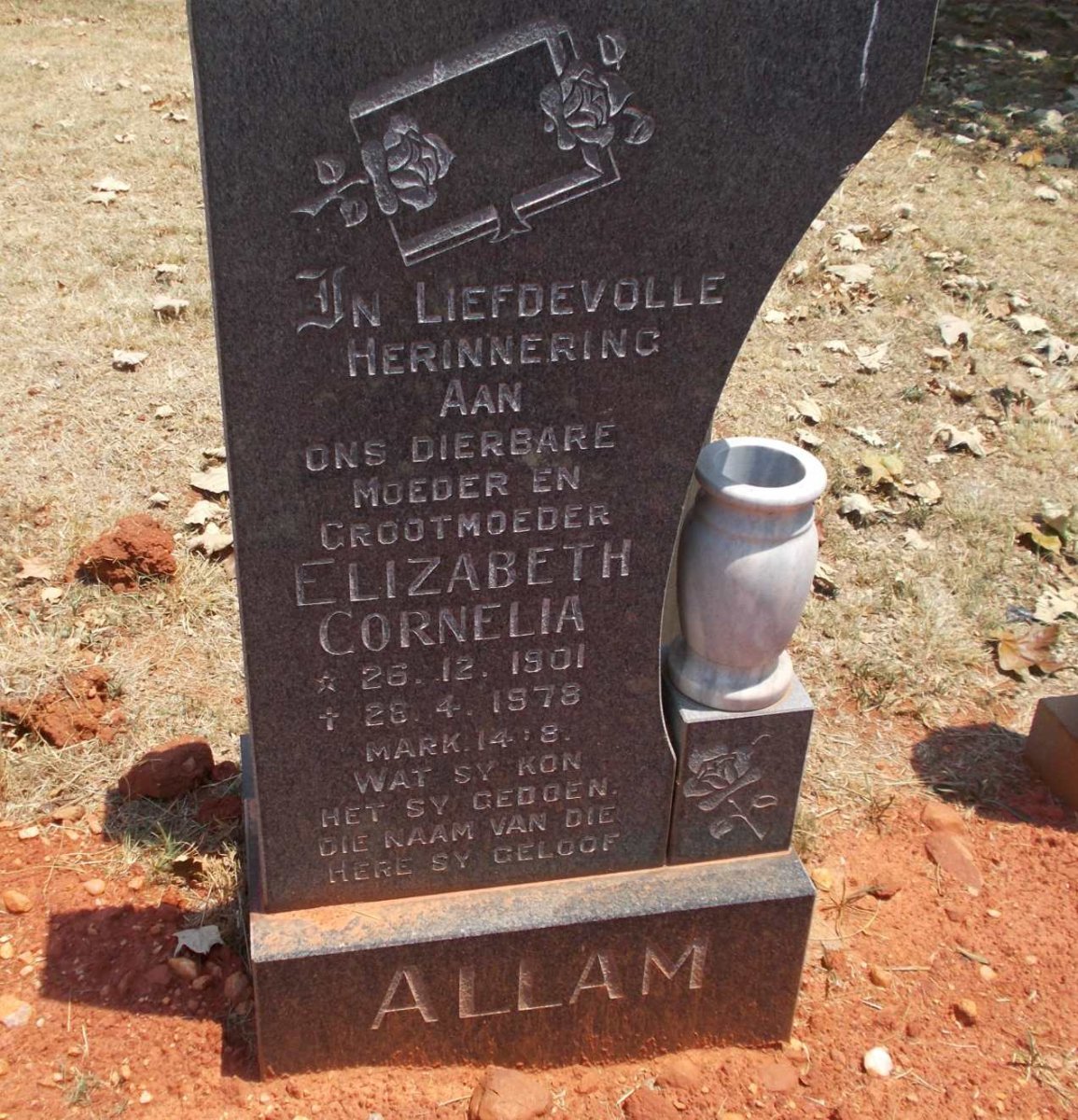ALLAM Elizabeth Cornelia 1901-1978