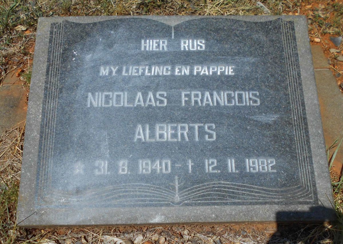 ALBERTS Nicolaas Francois 1940-1982