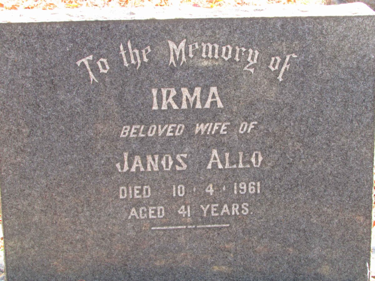 ALLO Irma -1961