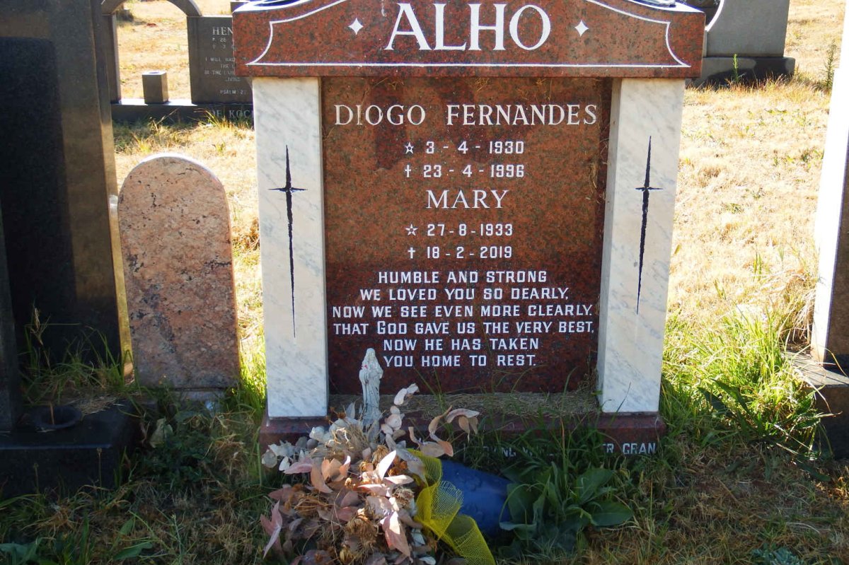 ALHO Diogo Fernandes 1930-1996 &amp; Mary 1933-2019