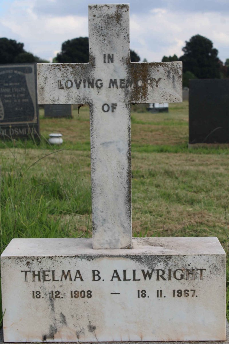 ALLWRIGHT Thelma B. 1908-1967
