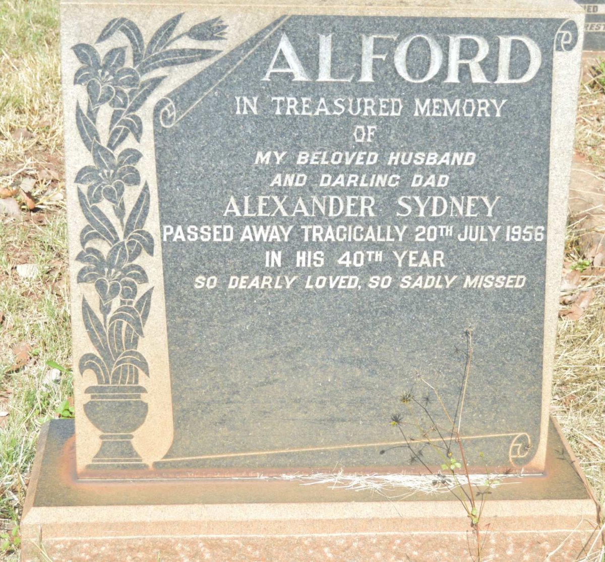 ALFORD Alexander Sydney -1956