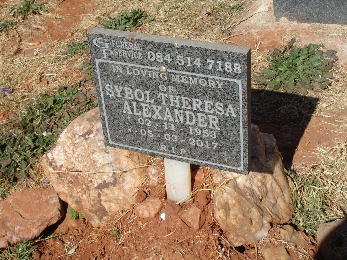 ALEXANDER Sybol Theresa 1953-2017