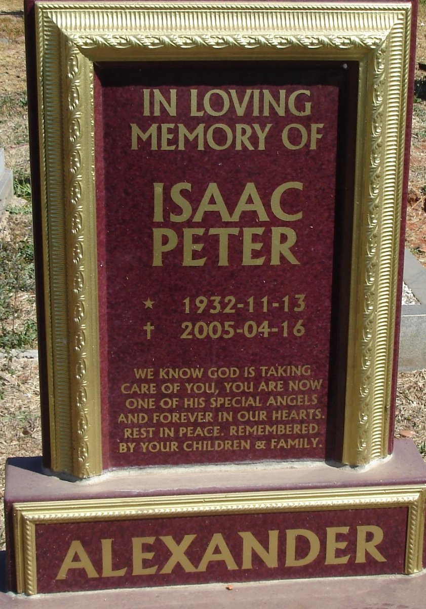 ALEXANDER Isaac Peter 1932-2005
