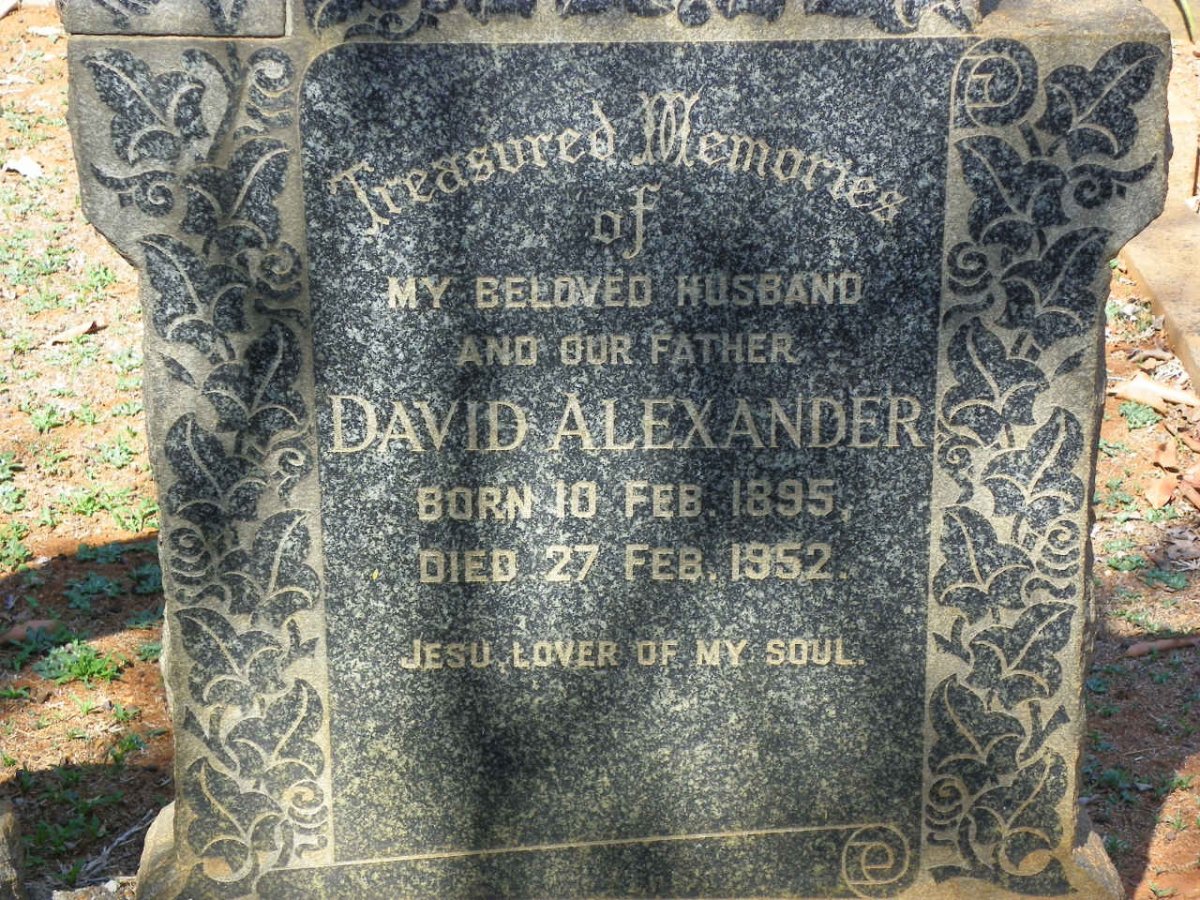 ALEXANDER David 1895-1952