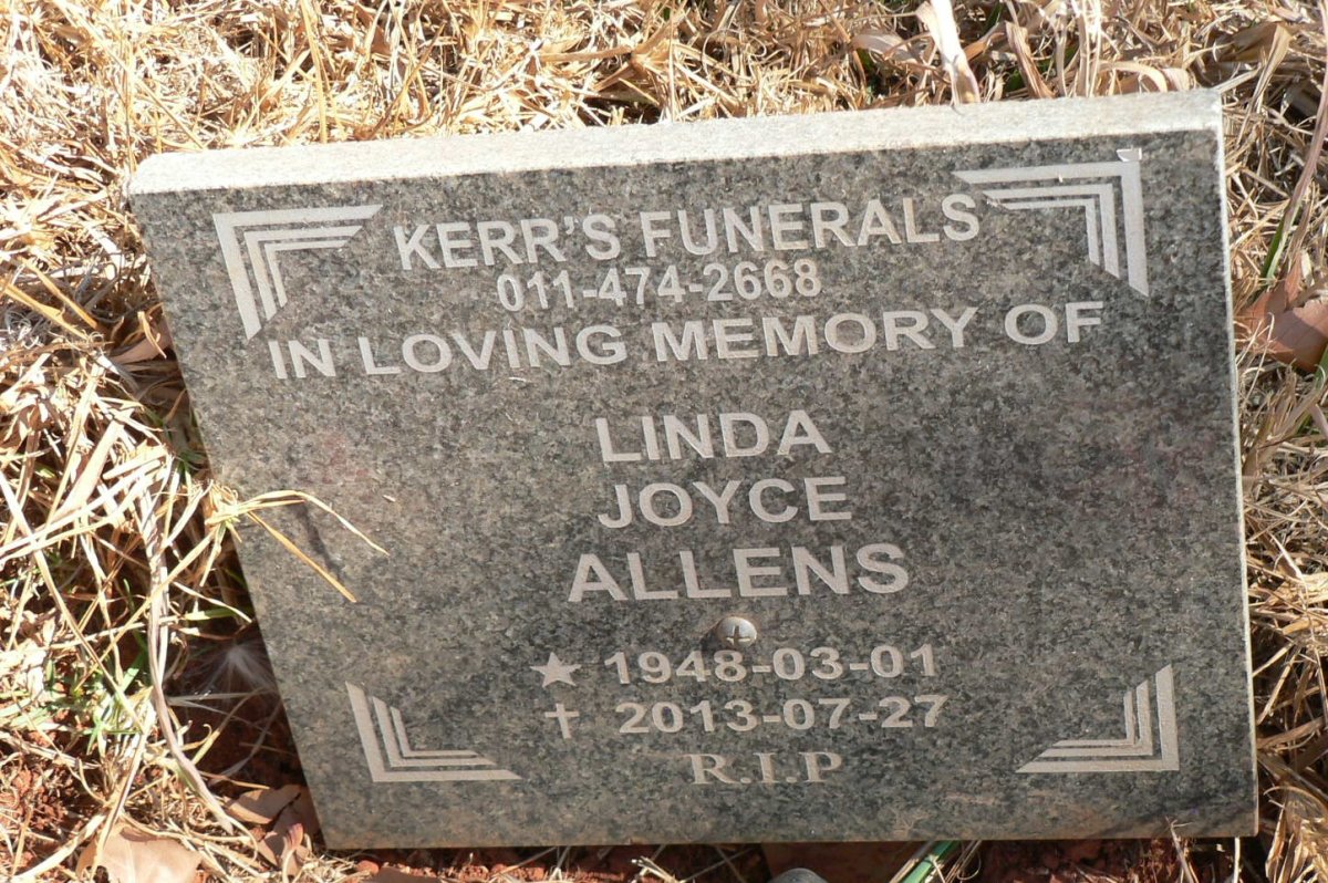 ALLENS Linda Joyce 1948-2013