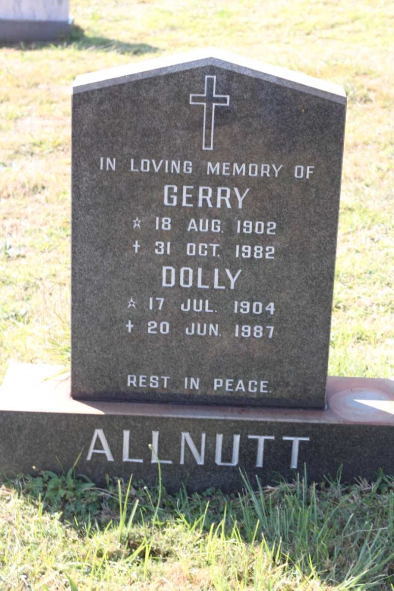 ALLNUTT Gerry 1902-1982 &amp; Dolly 1904-1987