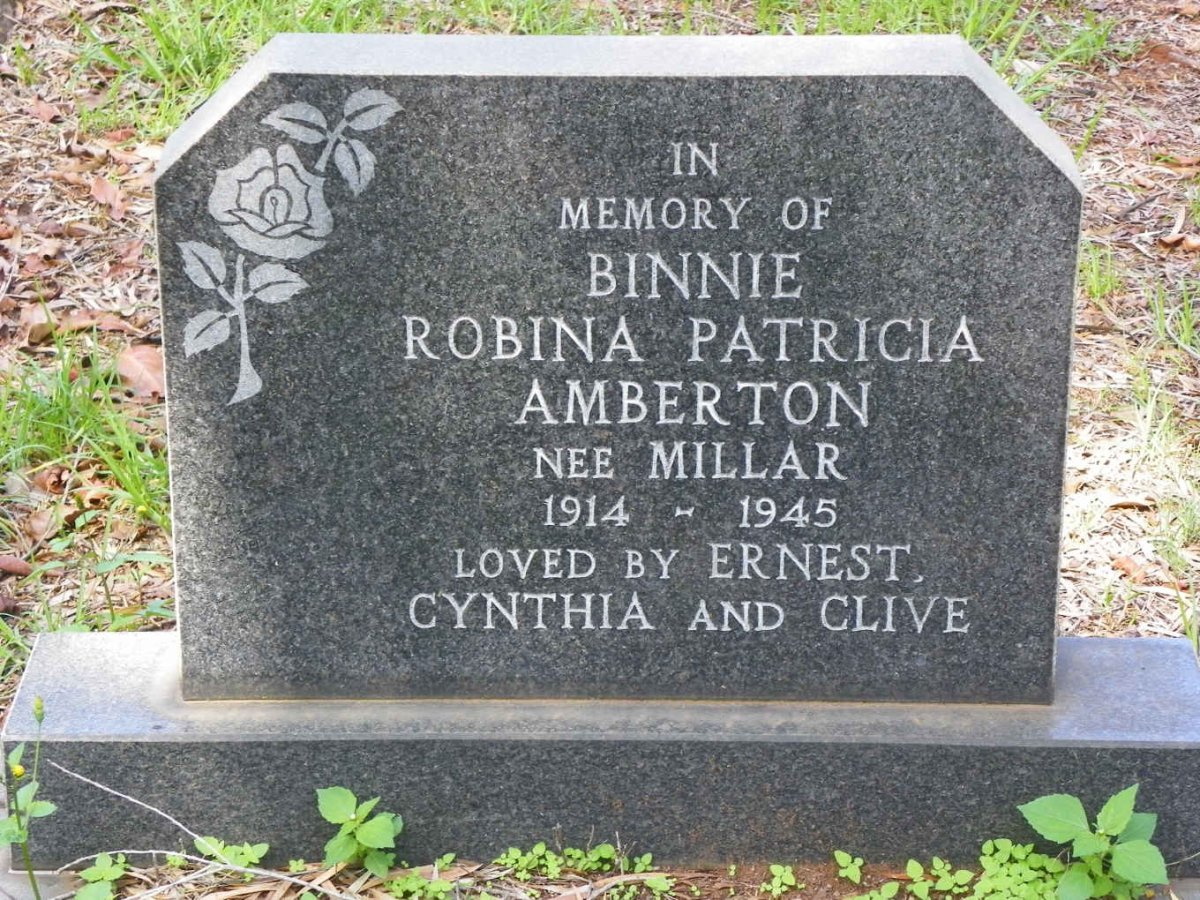 AMBERTON Robina Patricia nee MILLAR 1914-1945