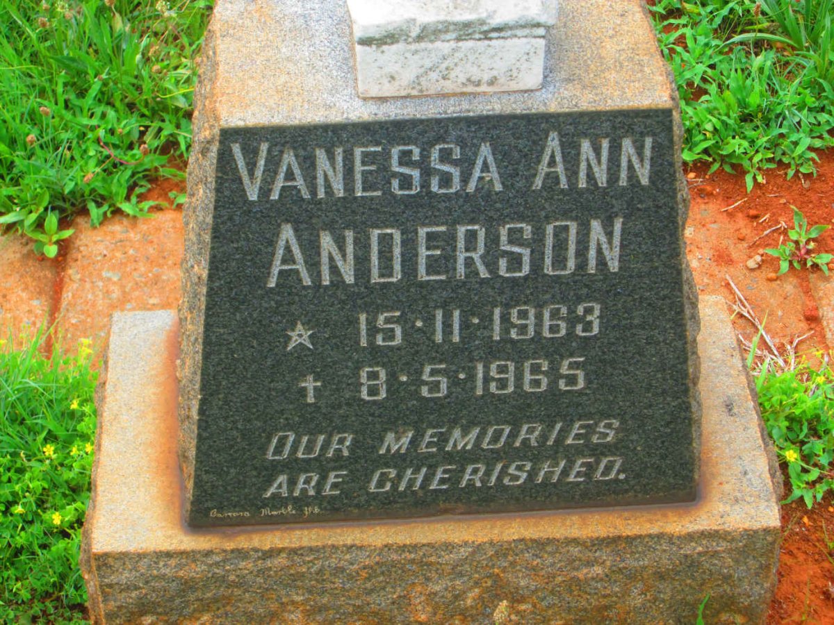 ANDERSON Vanessa Ann 1963-1965