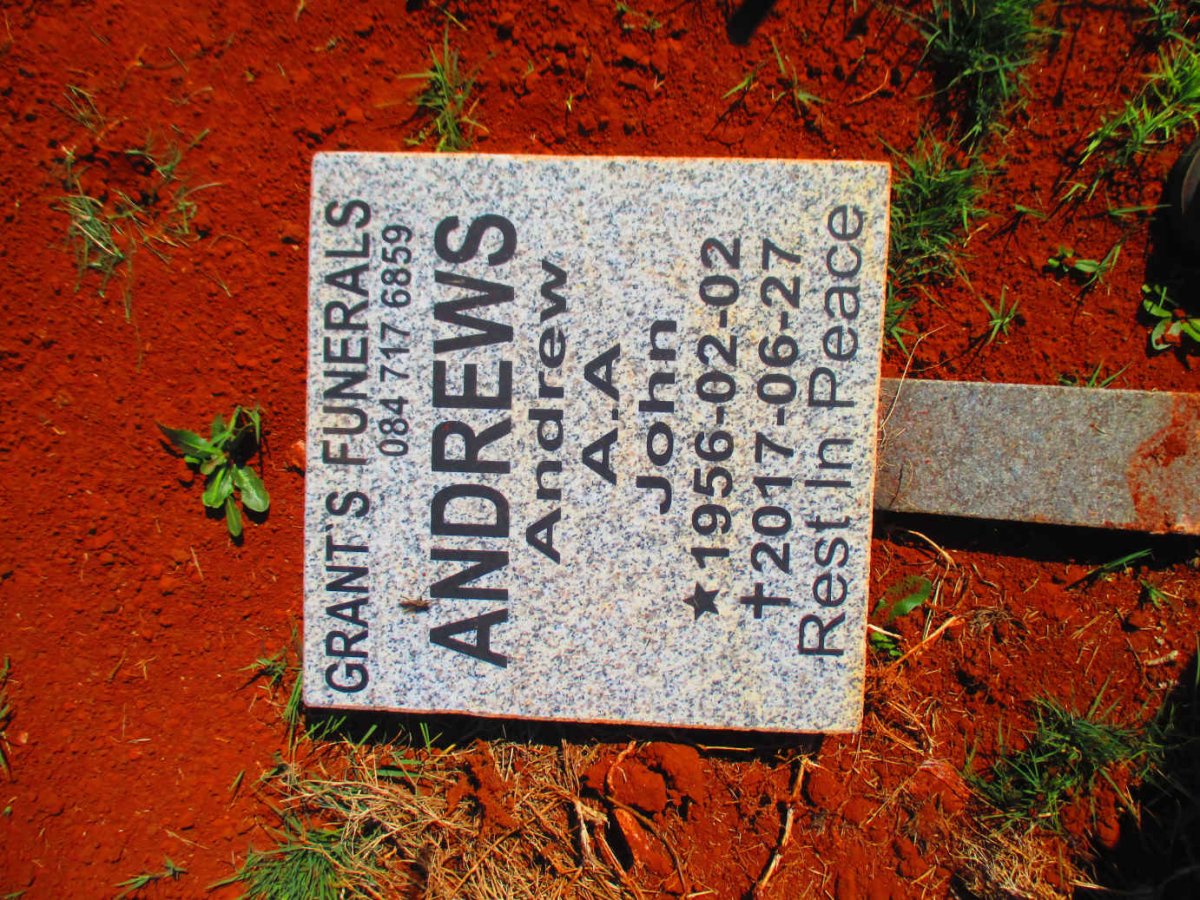 ANDREWS Andrew A.A. John 1956-2017