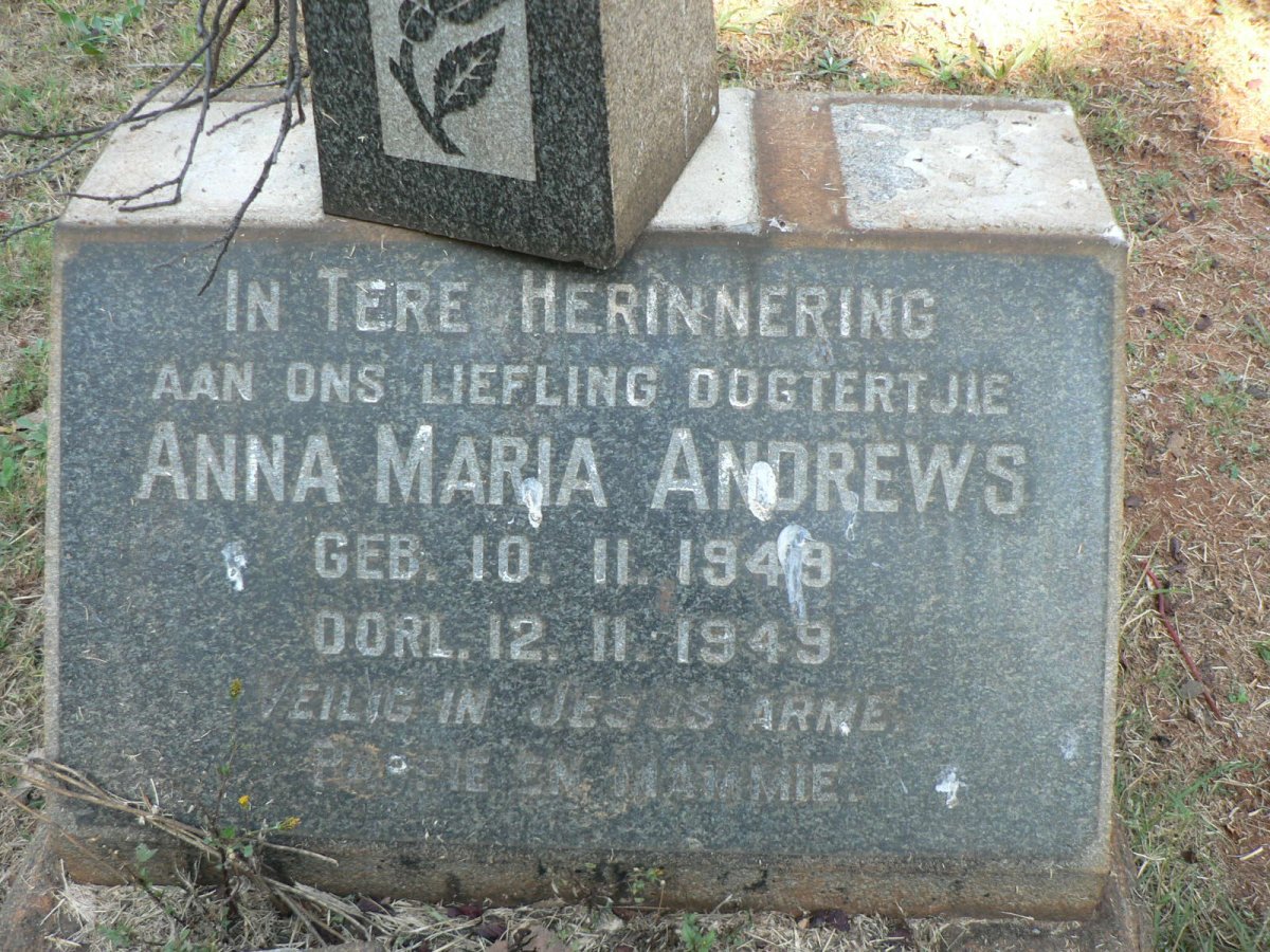 ANDREWS Anna Maria 1949-1949