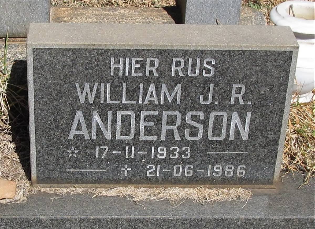 ANDERSON William J.R. 1933-1986