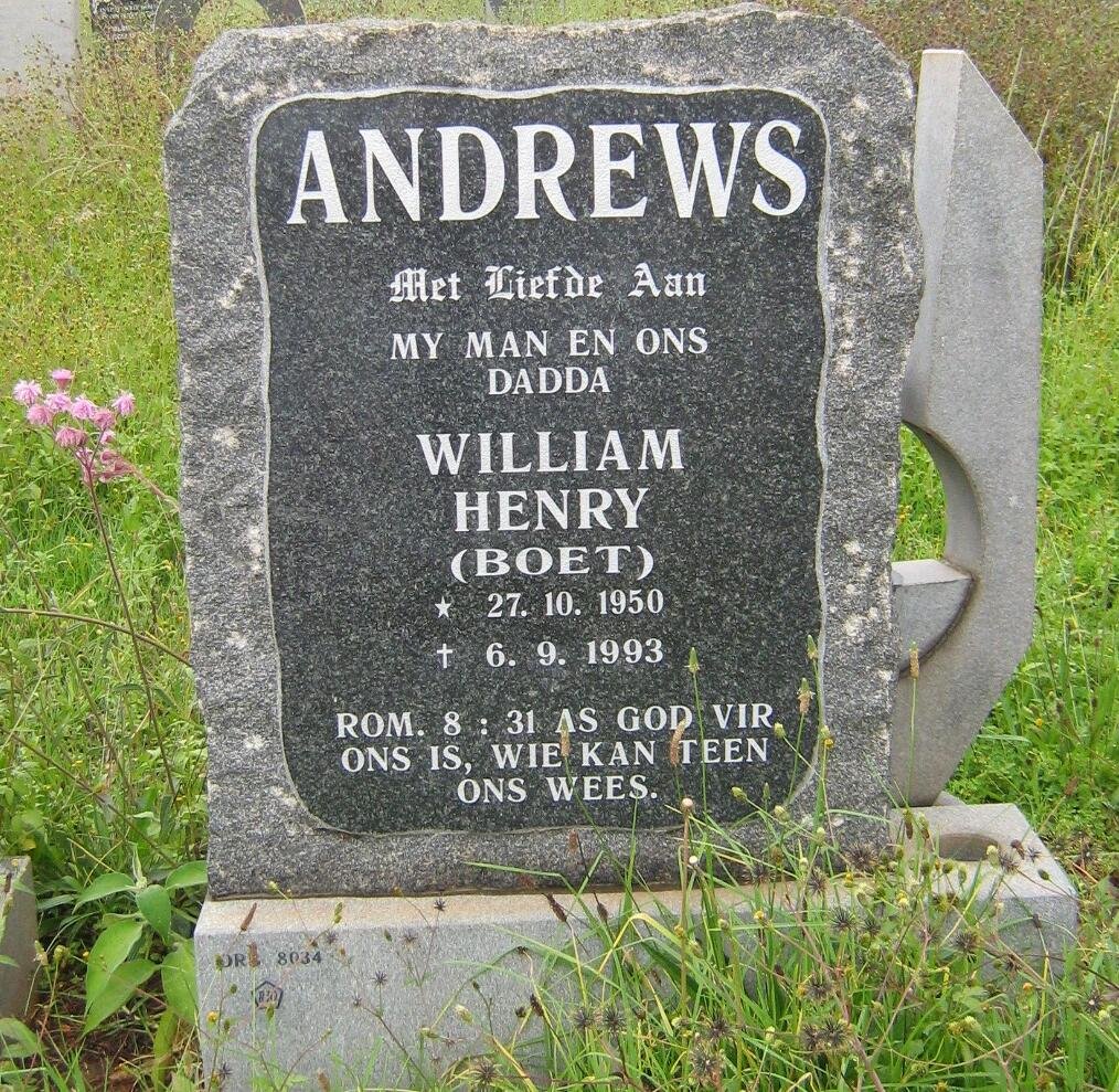 ANDREWS William Henry 1950-1993