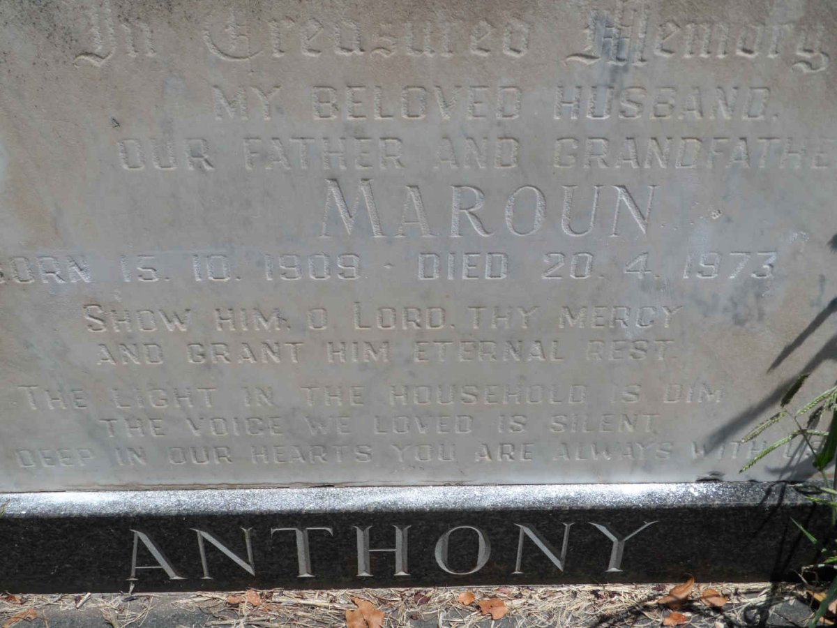 ANTHONY Maroun 1909-1973