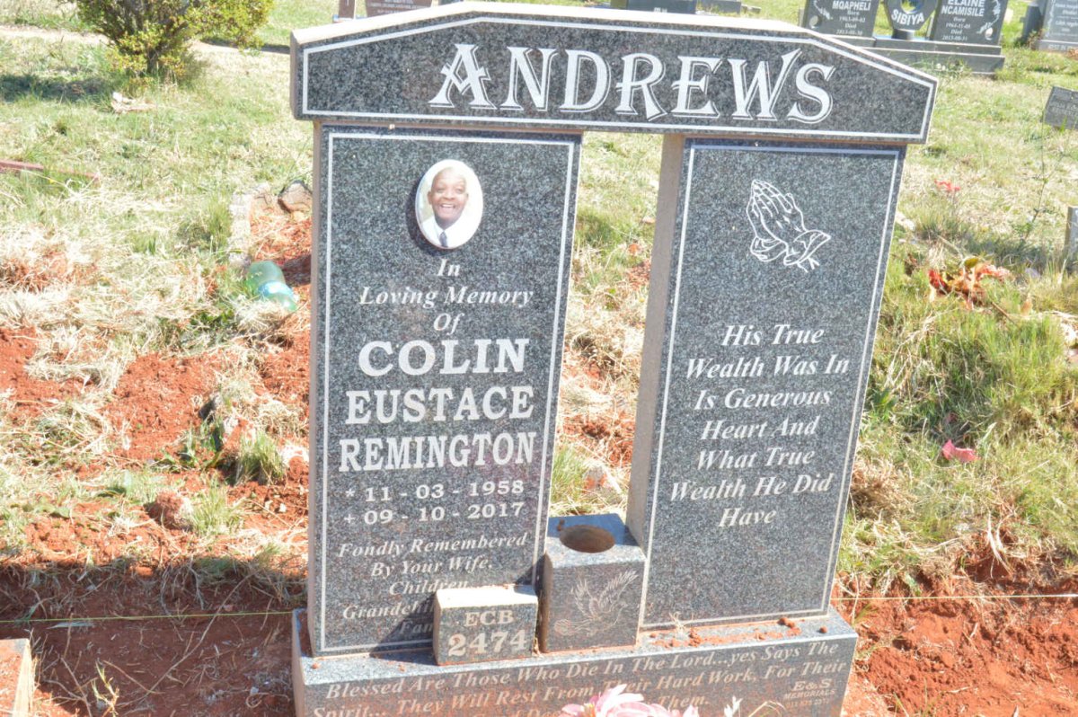 ANDREWS Colin Eustace Remington 1958-2017