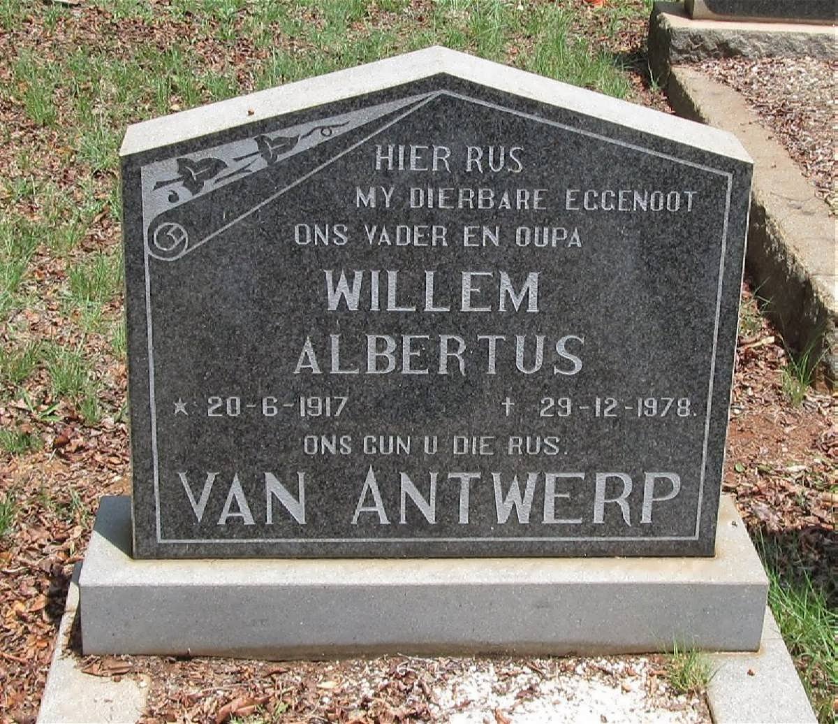 ANTWERP Willem Albertus, van 1917-1978