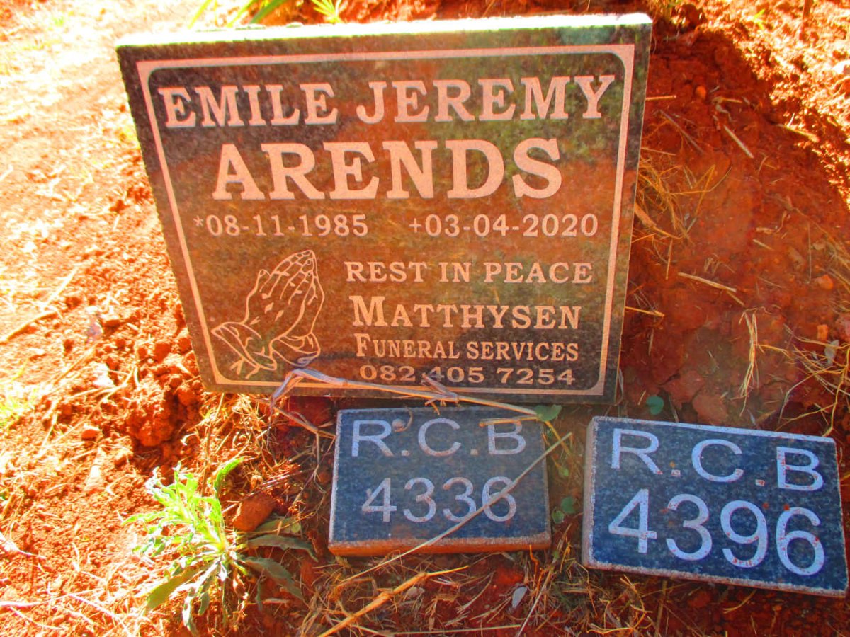 ARENDS Emile Jeremy 1985-2020