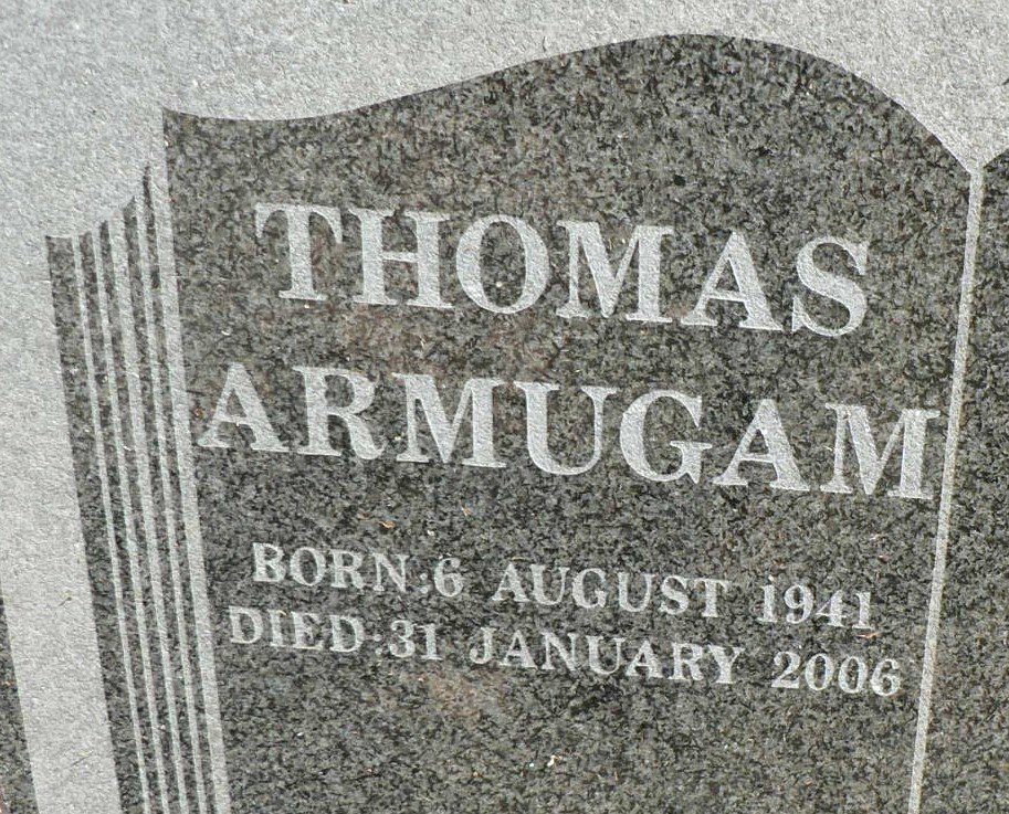 ARMUGAM Thomas 1941-2006