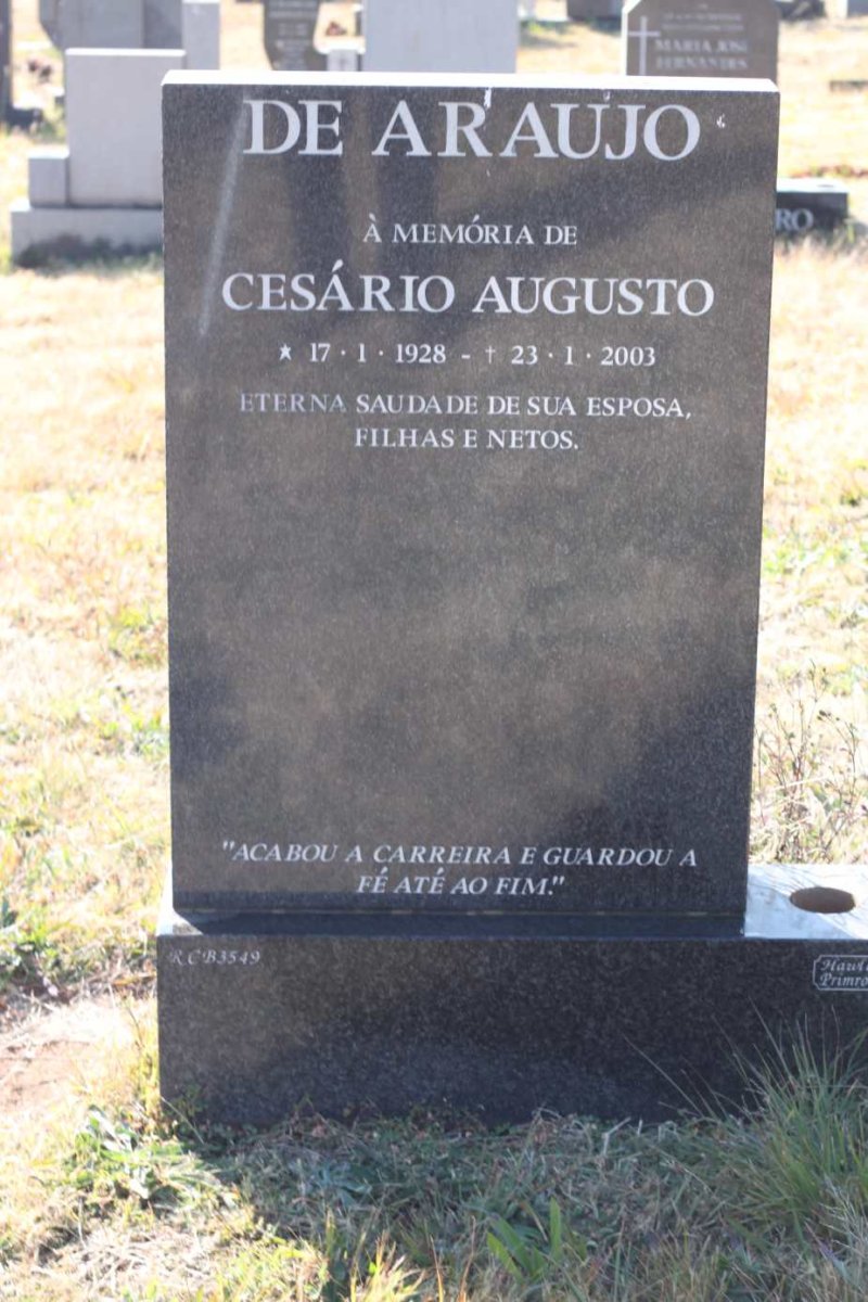 ARAUJO Cesario Augusto, de 1928-2003