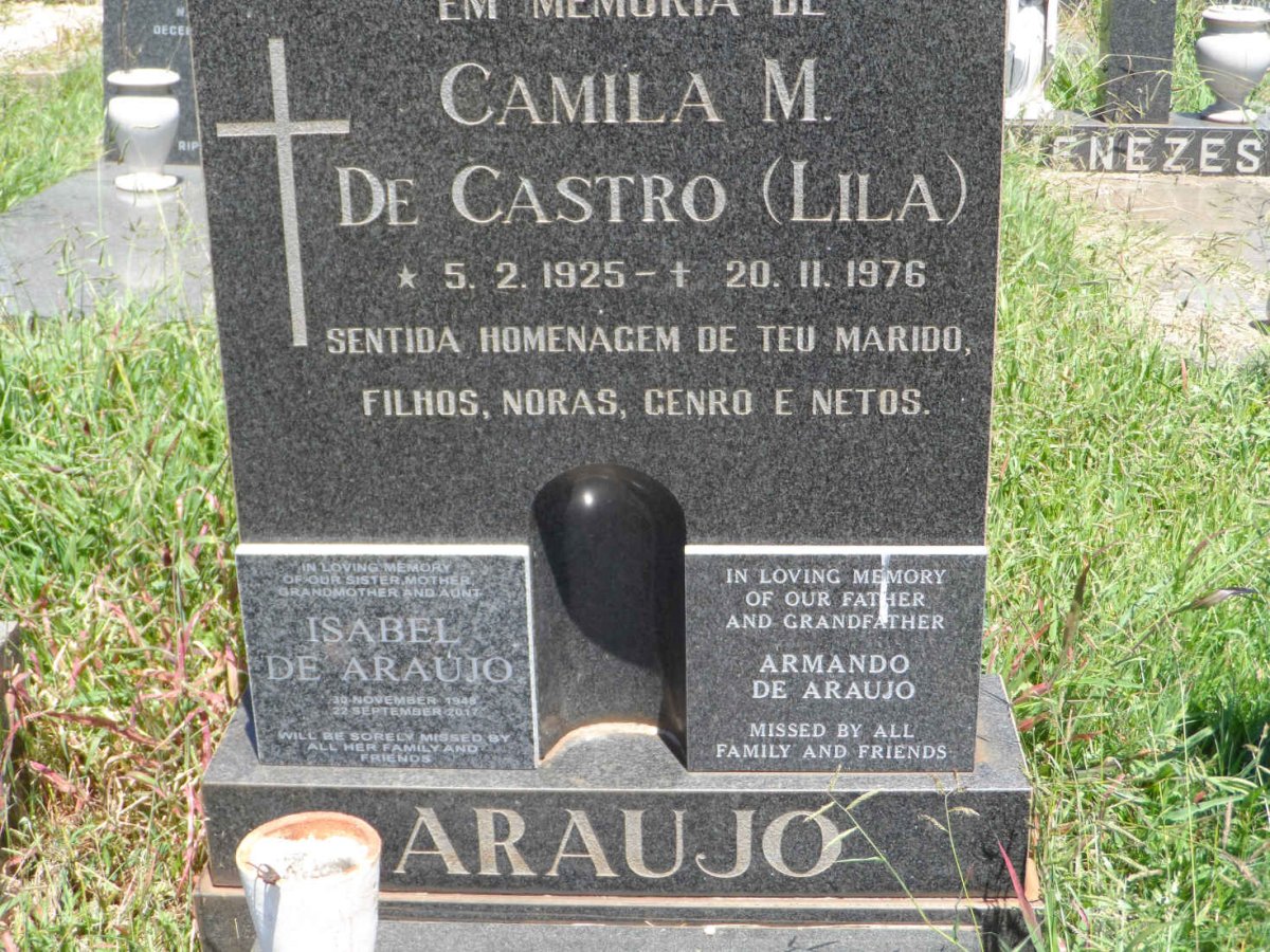 ARAUJO Armando :: ARAUJO Camila M. nee DE CASTRO 1925-1976