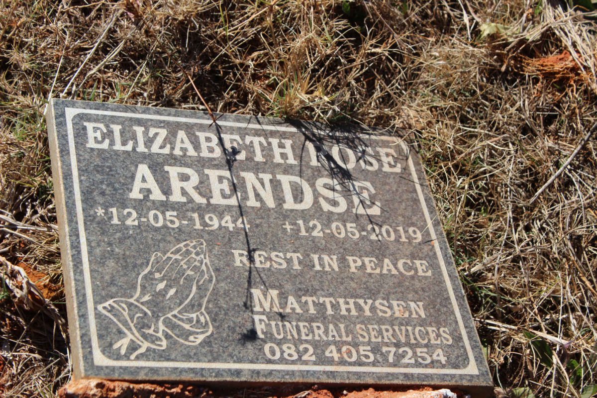 ARENDSE Elizabeth Rose 1944-2019